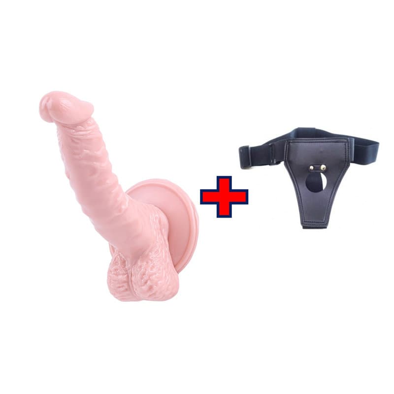 Vantuzlu Tam Realistik Gerçek Doku 20cm Vibratör